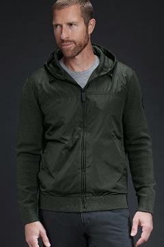 Ropa Canada Goose Hombre Outlet - WindBridge Sudadera Con Capucha Black Label Verdes VT1623045